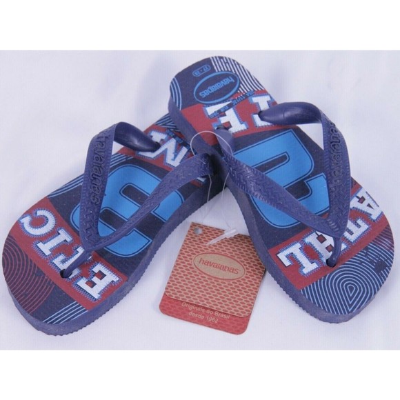 Havaianas Other - Havaianas Kids Flip Flop Blue Multicolor Athletic Team US Size 11 12C EUR 29 30